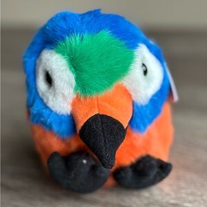 VIntage 1998 Puffkins Swibco SQUAWK Tropical Parrot Beanie Plush Tag Errors
